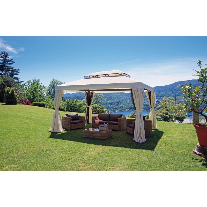 Gazebo Da Giardino 3x4m Con Tende Laterali - Struttura Acciaio Robusta, Telo Impermeabile 180g/m² - Ideale Per Esterno, Piscina E Feste - Foto 9
