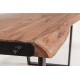 Tavolo da pranzo in legno di acacia e acciaio Elmer by Bizzotto. Dimensioni 220x100