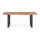 Tavolo da pranzo in legno di acacia e acciaio Elmer by Bizzotto. Dimensioni 220x100