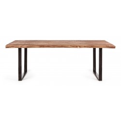 Tavolo da pranzo in legno di acacia e acciaio Elmer  Dimensioni 180x90 By Bizzotto