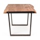 Tavolo da pranzo in legno di acacia e acciaio Elmer by Bizzotto. Dimensioni 180x90
