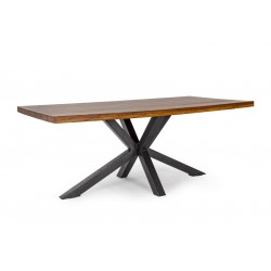 Tavolo Arnav in legno e  acciaio. Mis. 200x100 di Bizzotto