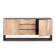 Credenza Gunter di Bizzotto. Legno di Mango. 2 Ante - 3 Cassetti