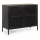 Credenza Roderic di Bizzotto. Legno di mango e acciaio. 2 Ante.