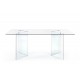 Tavolo in vetro rettangolare Iride by Bizzotto. Dimensioni 180x90