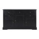 CREDENZA  JEFFERSON 3 ANTE - 5 CASSETTI NERO BY BIZZOTTO