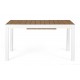 Tavolo da esterno allungabile Elias di Bizzotto. Alluminio e polywood  Bianco