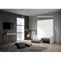 LETTO A SCOMPARSA PIAZZA E MEZZA KENTARO SOFA' COLOR RIVESTITO IN SIMILPELLE SILVIA DI ITAMOBY