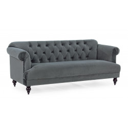 Divano classico Blossom in velluto disponinibile in due colori By Bizzotto