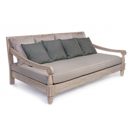 DAYBED CON CUSCINI BALI IN LEGNO TEAK FSC. BY BIZZOTTO