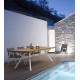 Sedia da esterno con braccioli Axor Alluminio e textilene sunbrella By Bizzotto