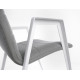 Sedia da esterno con braccioli Axor Alluminio e textilene sunbrella By Bizzotto