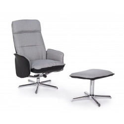 POLTRONA RECLINER CORA TEXT CON POGGIAPIEDI BY BIZZOTTO