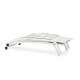 LETTINO PRENDISOLE IN ALLUMINIO CLEOPAS CON RUOTE BY BIZZOTTO