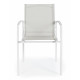 SEDIA HILLA BIANCO CLOUD IN ALLUMINIO E TEXTILENE  BY BIZZOTTO