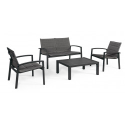 SALOTTO DA GIARDINO (SET 4) IN ALLUMINIO BIANCO LAIKEN BY BIZZOTTO