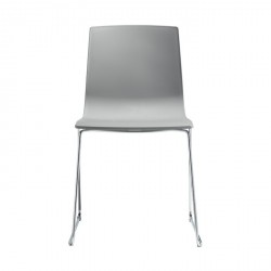 Sedia Alice in tecnopolimero gambe a slitta telaio cromato dim. 53x51x80/44h.