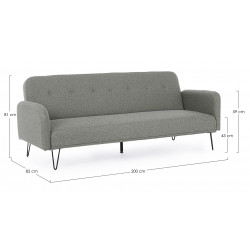 DIVANO LETTO BRIDJET 3 POSTI BY BIZZOTTO clic clac 