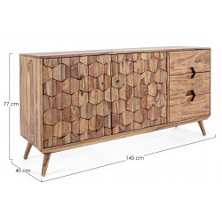 CREDENZA 2 ANTE 3 CASSETTI KANT BY BIZZOTTO