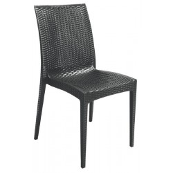 SEDIA RATTAN BISTROT SENZA BRACCIOLI IMPILABILE IN POLIPROPILENE DIM. 49X43X87/45H.