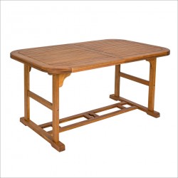 Tavolo da giardino rett.re allug.le legno d'acacia mod Noemi 150/200x90 by Bizzotto