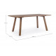 TAVOLO GLASGOW FISSO FSC 180x90  BY BIZZOTTO
