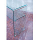 CONSOLLE SHELF IN VETRO TEMPERATO CON RIPIANO TRASPARENTE DIM. 120X40X80H