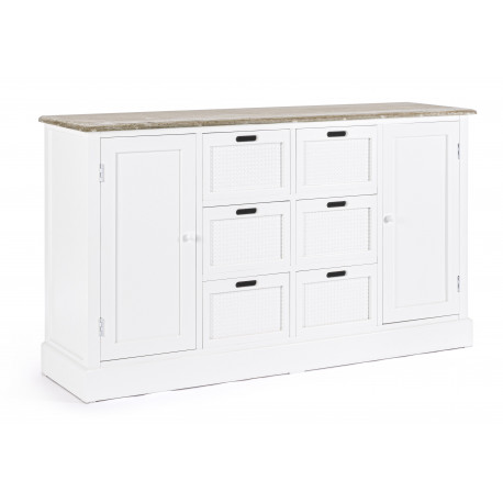 CREDENZA DOROTEA  2 ANTE - 6 CASSETTI  BY BIZZOTTO