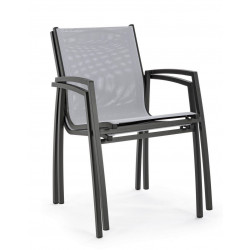 SEDIA HILLA TRE COLRI  IN ALLUMINIO E TEXTILENE  BY BIZZOTTO