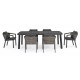 Set tavolo + 6 sedie c-c Cordova antr.Yk13 By Bizzotto