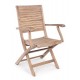 Sedia da giardino c- br in teak Maryland By Bizzotto