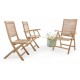 Sedia da giardino c- br in teak Maryland By Bizzotto