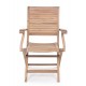 Sedia da giardino c- br in teak Maryland By Bizzotto