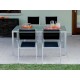 Sedia da esterno Amalfi in alluminio silver, textilene imbottito, impilabile design by Greenwood