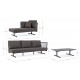 SET 4 SALOTTO ANGOLARE ALTHEA CON CUSCINI DISPONIBILE IN DUE COLORI BY BIZZOTTO