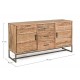 Credenza in legno Elmer by Bizzotto. 2 ante e 3 cassetti. Larghezza cm. 145