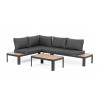 Set salotto angolare con cuscini antracite mod. Narelle YK13 By Bizzotto