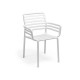 SEDIA PER ESTERNO DOGA ARMCHAIR CON BRACCIOLI IMPILABILE IN POLIPROPILENE DIM.60X56,5X83,5/46,5H