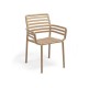 SEDIA PER ESTERNO DOGA ARMCHAIR CON BRACCIOLI IMPILABILE IN POLIPROPILENE DIM.60X56,5X83,5/46,5H