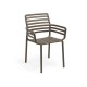 SEDIA PER ESTERNO DOGA ARMCHAIR CON BRACCIOLI IMPILABILE IN POLIPROPILENE DIM.60X56,5X83,5/46,5H