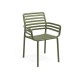 SEDIA PER ESTERNO DOGA ARMCHAIR CON BRACCIOLI IMPILABILE IN POLIPROPILENE DIM.60X56,5X83,5/46,5H