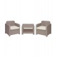 SET RATTAN GIGLIO CON TAVOLO E 2 POLTRONE CON CUSCINI