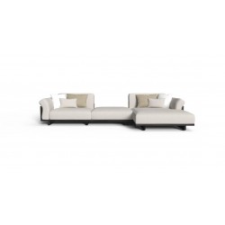 SOFA DX + POUF MODELLO ARGO WOOD STRUTTURA IN  LEGNO