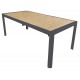 Tavolo da esterno Cortina di Greenwood, resinwood e alluminio satinato. Allungabile 165/265x100