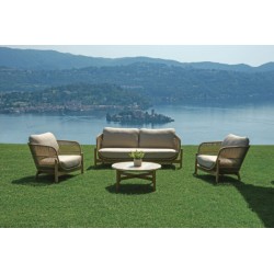 SET SALOTTO LAMEZIA IN ACACIA FSC COLOR TEAK CON CORDA