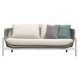 Tavolo Empoli 150 x 90 cm in alluminio antracite con piano in vetro milk