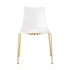 Sedia Zebra in policarbonato impilabile a 4 gambe dim. 54x52x81/46h.