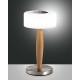 ELEA TAVOLO Struttura in metallo, legno e vetro soffiato Temperatura colore Warm white Regolazione luce al tocco LED 8W inclusa