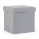 POUF CONTENITORE PIEGHEVOLE  JORIS QU BOUCLE BEIGE O GRIGIO DIM. 38X38X38H - 76X38X38H