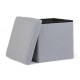 POUF CONTENITORE PIEGHEVOLE  JORIS QU BOUCLE BEIGE O GRIGIO DIM. 38X38X38H - 76X38X38H